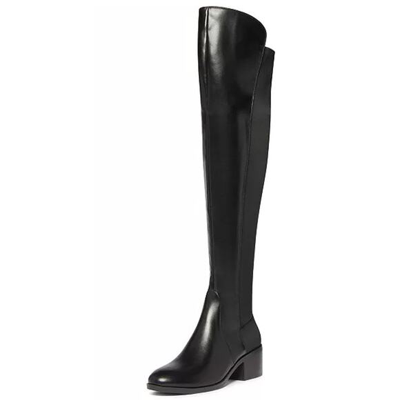 Anne Klein Womens Adrenna Boots US 9M Black Fabric Over The Knee NIB - Picture 1 of 11